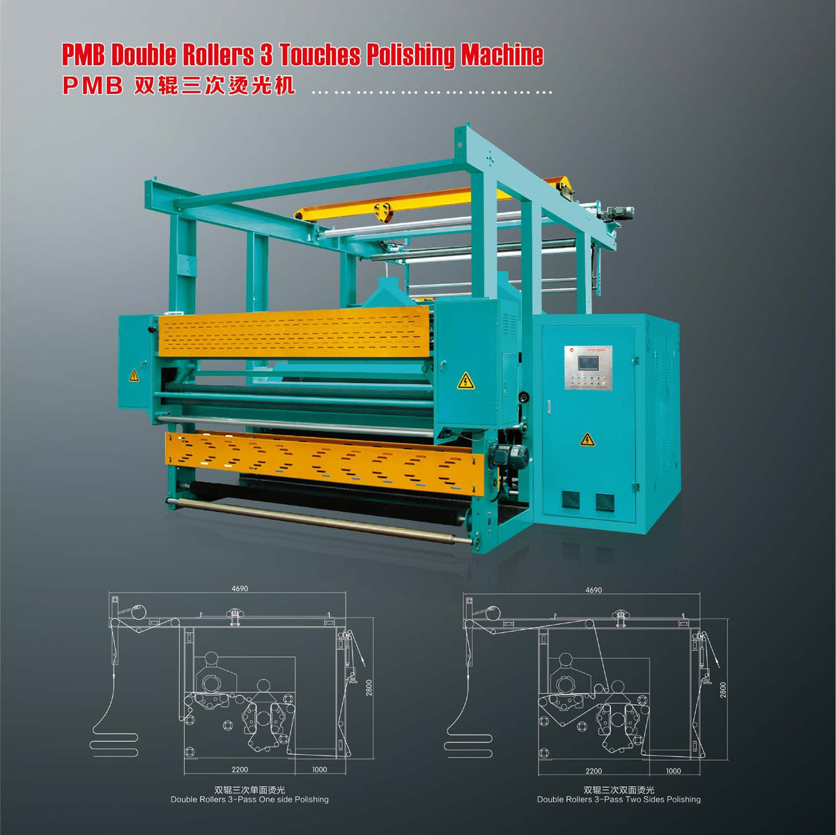 PMB Double Rollers 3 Touches Polishing Machine