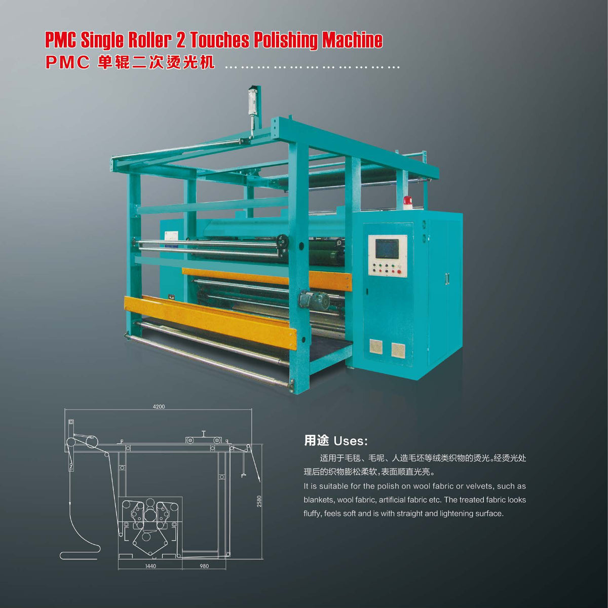 PMC Single Roller 2 Touches Polishing Machine