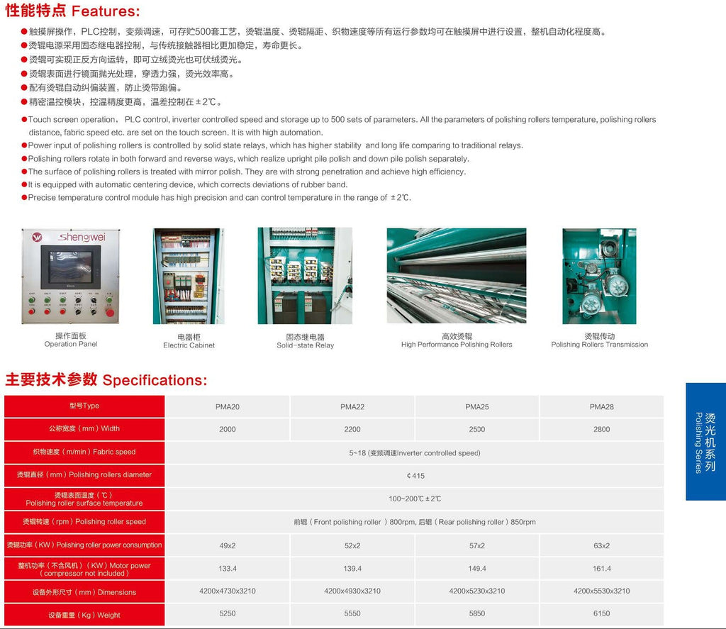 PMA Double Rollers 2 Touches Polishing Machine