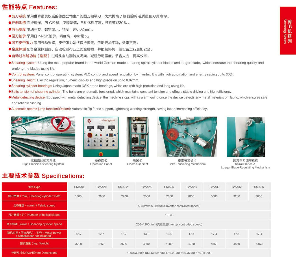 SMA Single Shearing Machine
