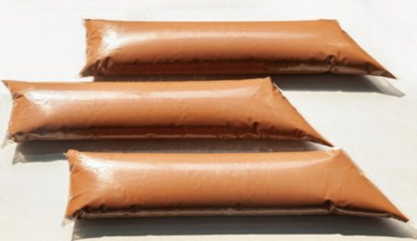 Mold sealing paste - three brown pillow-shaped bags
